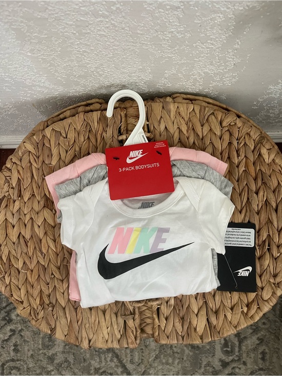 Nike Other - Nike Kids 3-Pack Bodysuits in White, Pink, Gray